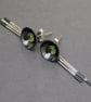 Sterling Silver Earrings with Peridot, E2 - Image 1