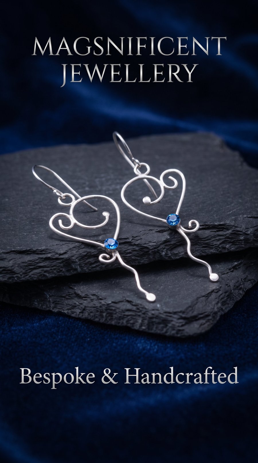 Image of Sterling Silver Heart Cabochon Earrings - Gift Box - Stunning