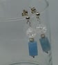 Aquamarine and Crackle Quartz Earrings - Image 5