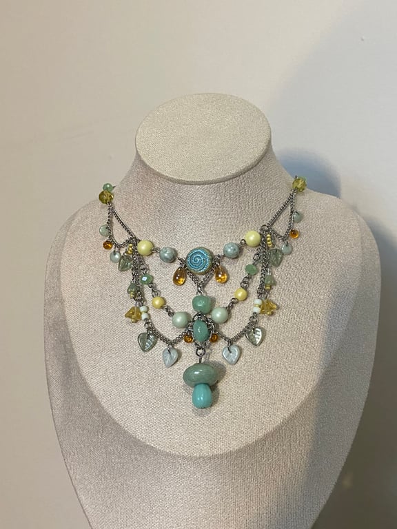 Sharla - Pixie Mushroom Choker Necklace 