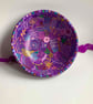 Hand painted up cycled bamboo bowl  - Image 2