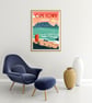 Cape Town retro travel poster, Cape Town print, South Africa travel poster - Image 3