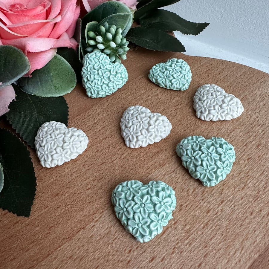 Floral heart embellishment sticker DIY craft supply for florist wreath making