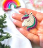Handmade unicorn brooch, unicorn gift, unicorn brooch, unicorn gifts