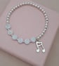 Personalised Name Bracelet with Musical Note Charm