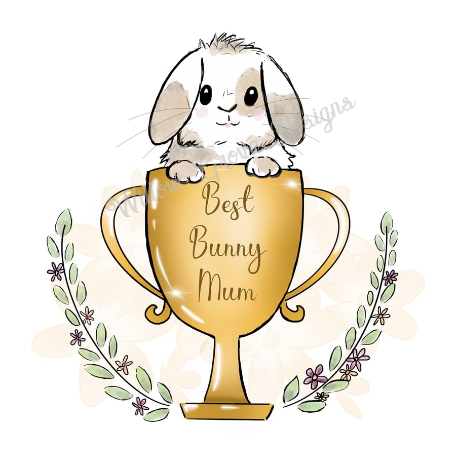 Best bunny mum Mother’s Day card