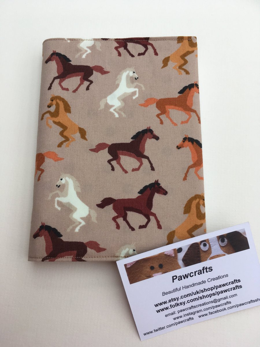 HORSE NOTEBOOK, Tan, Horse Lover, Stationery, A6, EQUESTRIAN, Handmade, Gift