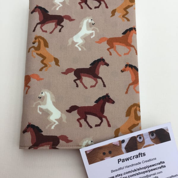 HORSE NOTEBOOK, Tan, Horse Lover, Stationery, A6, EQUESTRIAN, Handmade, Gift