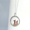 Tiny fox necklace 