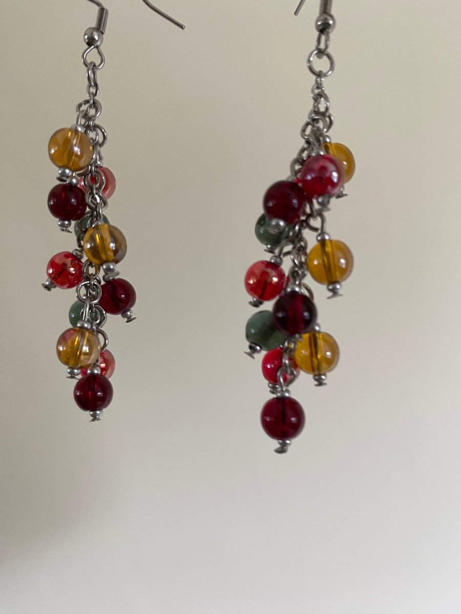 Henrietta - colourful bead earrings 