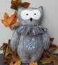 Owl animal doll, owl felt hanging decoration, collectible woodland owl