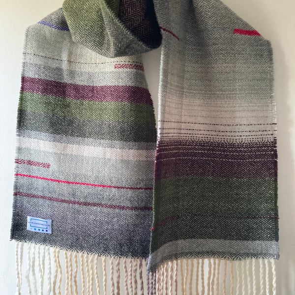 Fylingdales Hand Woven Herringbone Lambswool Scarf