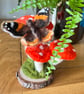 Needle felted butterfly and toadstool indoor decoration  - Image 7
