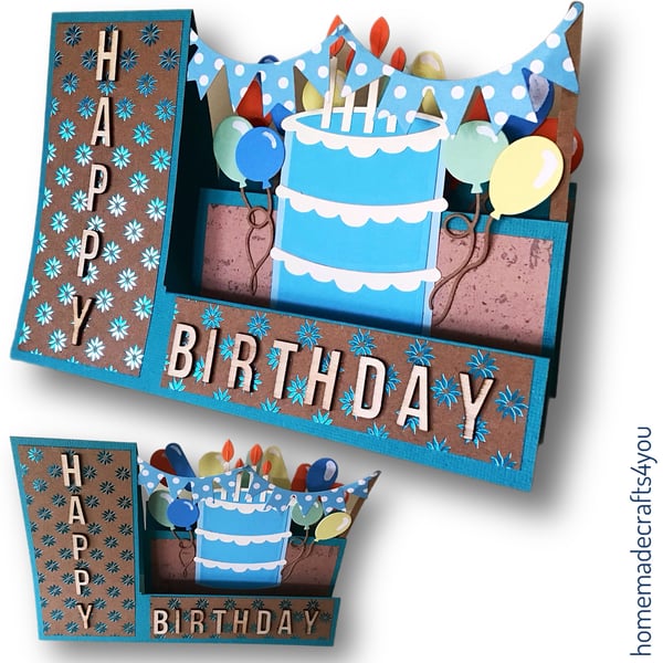 3D  Birthday Cake Card