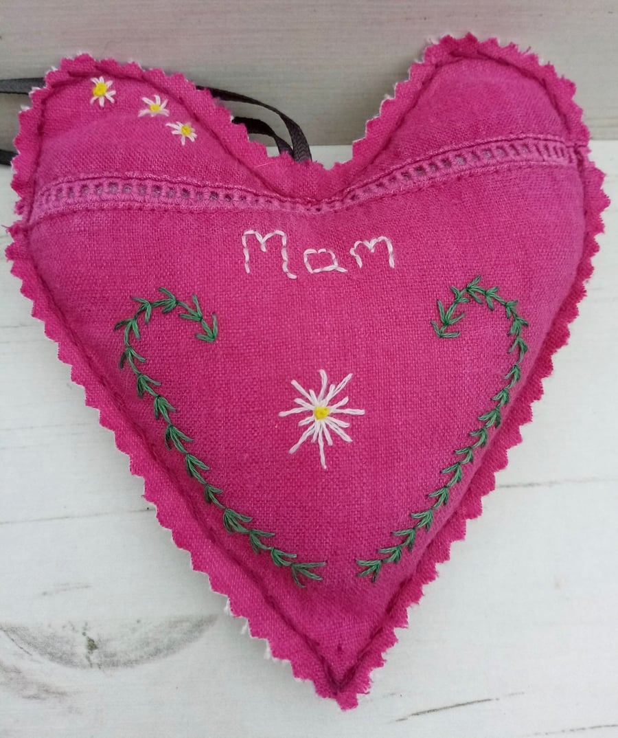 Hand embroidered Heart