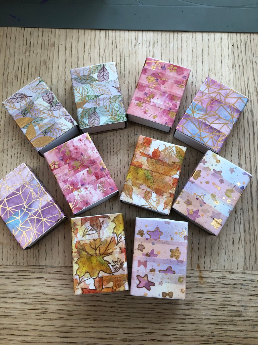10 x small gift boxes (pinks, purples, autumnal and golds)