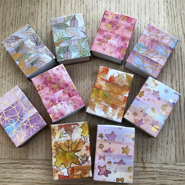 10 x small gift boxes (pinks, purples, autumnal and golds)