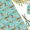 Dabbling Ducks Gift Wrapping Paper - Easter, Spring gifts