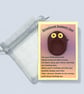 Deep Cocoa Brown Emotional Support Owl, Pocket Worry Stone Keepsake Gift - Image 4