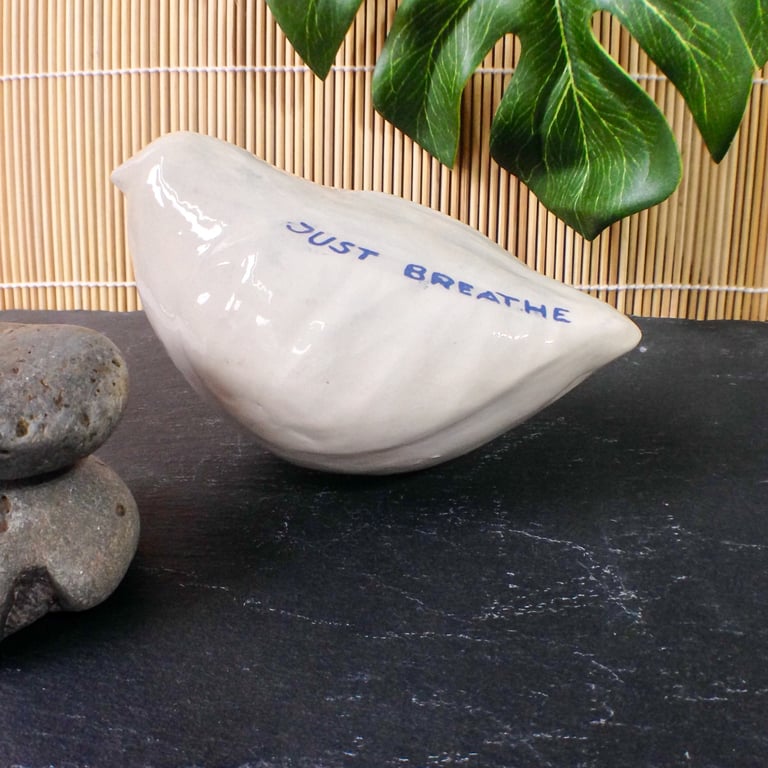 Just Breathe - Bird sculpture for stress relief and good vibes