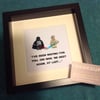 IVE BEEN WAITING FOR YOU... - FRAMED LEGO DARTH VADER AND OBI-WAN FIGURES