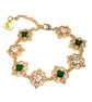 Emerald Green Crystal Gold Bracelet, Vintage Regency Fairycore Style - Image 2