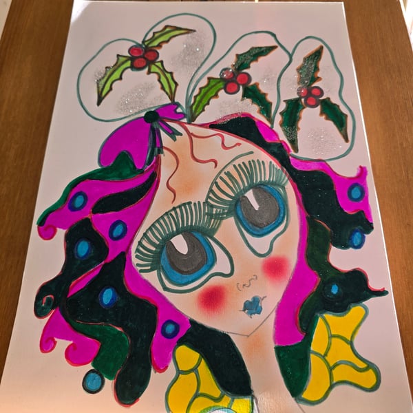 Christmas Fairy Drawing 