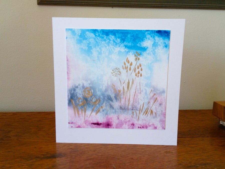 Greeting Card with Original Watercolour Painting