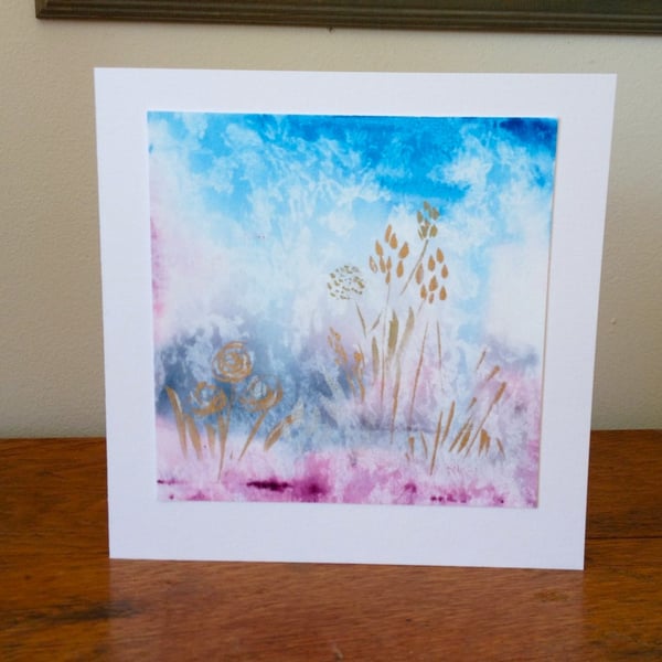 Greeting Card with Original Watercolour Painting