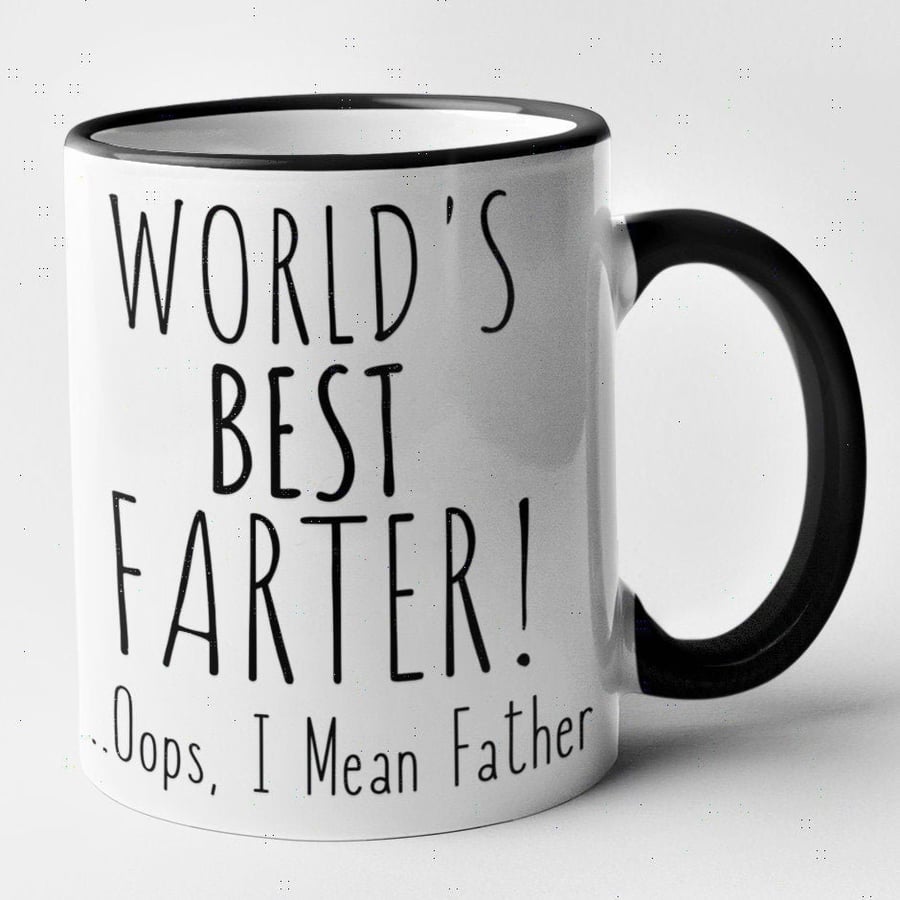 World's Best Farter Oops I Mean Father Mug Father Dad Birthday Present Funny 