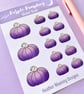 Purple Pumpkin Planner Sticker Sheets, Halloween Stickers. - Image 6