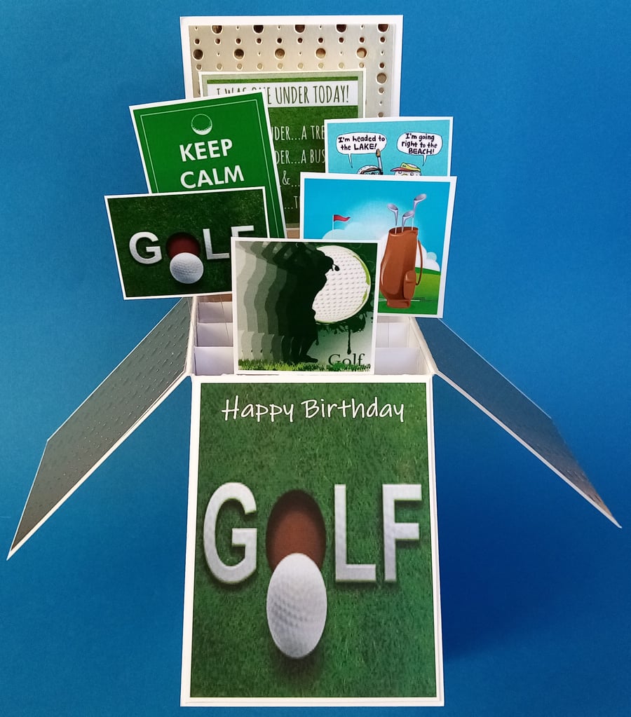 Mens Birthday Card With Golf