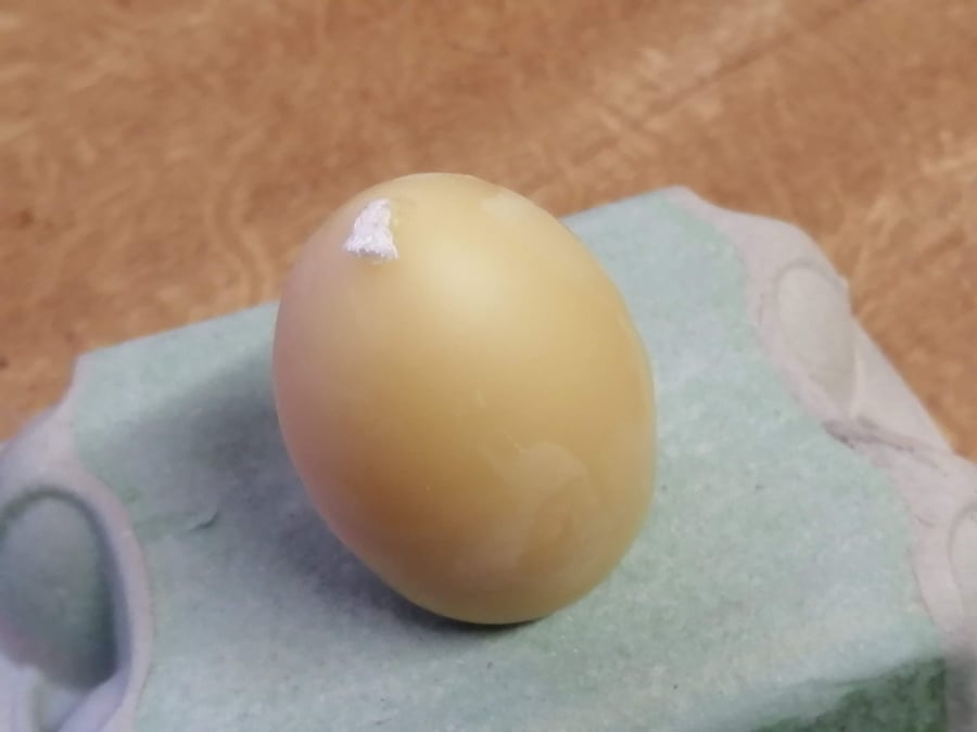 Beeswax egg shaped candle handmade using organic beeswax