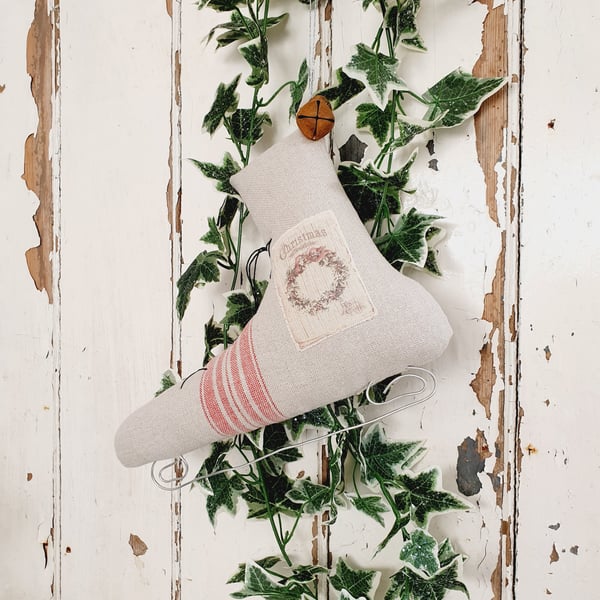 Large Rustic Style Ice Skate