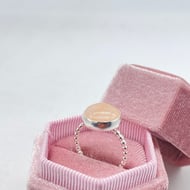 Morganite Silver Ring Handmade 