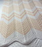 Neutral baby blanket. Hand knitted in 100%cotton - Image 4