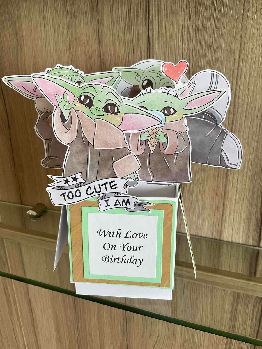 Personalised 3d Pop Up Box Card Star Wars Style Birthday Card 