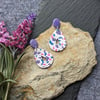 Embossed TearDrop Remnant Earrings