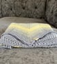 Grey and lemon crocheted baby blanket, unisex baby blanket, baby gift idea - Image 8