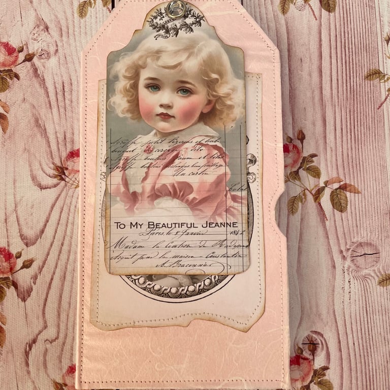 Ephemera - Tag and Vintage Style Papers  - Jeanne  by Carolee Crafts  PB8 - 0038