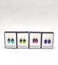 Aqua Blue Spotty Fused Glass Drop Earrings - Image 10