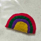 Handmade rainbow brooch