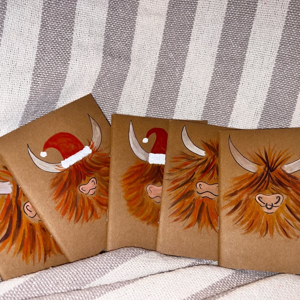 Hand painted notebook- Highland Cow