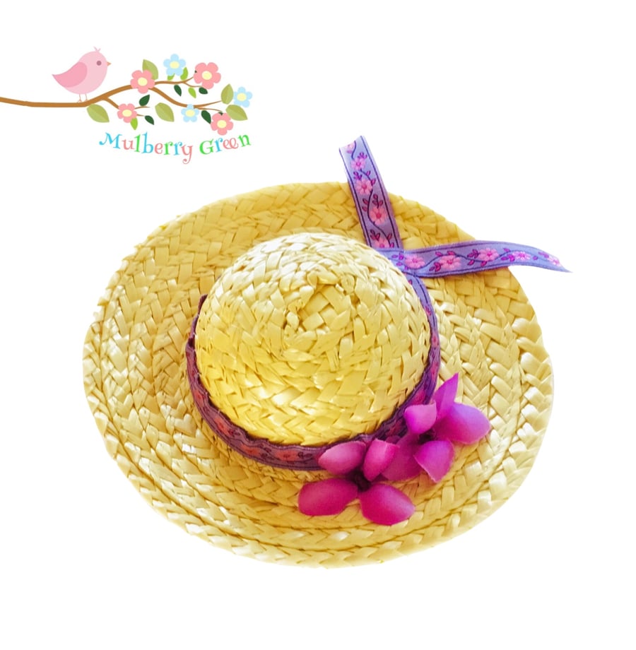 Reserved for Connor - Flower Trimmed Easter Bonnet