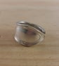 Upcycled Silver Plated Mirror Spoon Handle Ring (SPR102524)