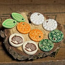 Set of five pairs of ceramic earring beads set 3