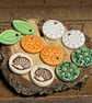 Set of five pairs of ceramic earring beads set 3