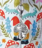 Project bag, drawstring bag, gnomes, mushrooms, bunnies  - Image 6