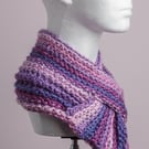 Crochet Cowl Snood Neckwarmer vegan snuggy warm unique lilacs