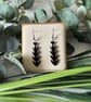 Black Fish Bone Earrings - Image 4